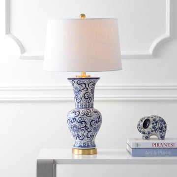 Leo 28.5" Chinoiserie LED Table Lamp - JONATHAN Y